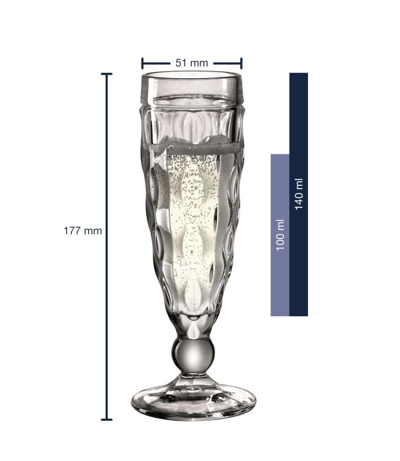 Sektglas 140ml anthrazit Brindisi