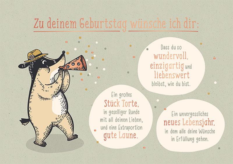 VintageArt Postkarte Großformat Geburtstag - Motiv: Zu deinem Geburtstag