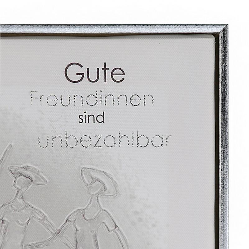 Holz/Leinen/Kunststoff Bild "Freundinnen- Poesie"