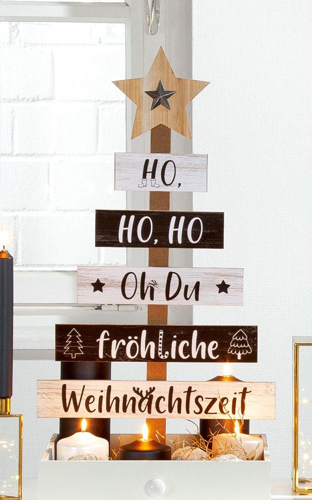 MDF Standrelief "Weihnachtszeit" 70 cm