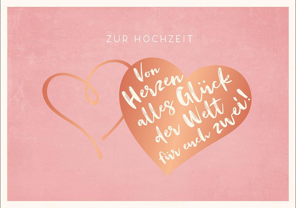 Doppelkarte mit Umschlag Vintage Art Hochzeit - Auswahl: Zur Hochzeit 1