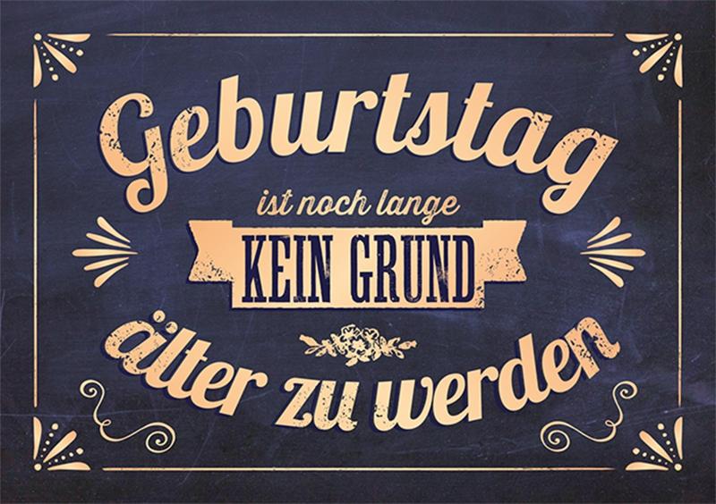 VintageArt Postkarte Großformat Geburtstag - Motiv:  Geburtstag Veredelung