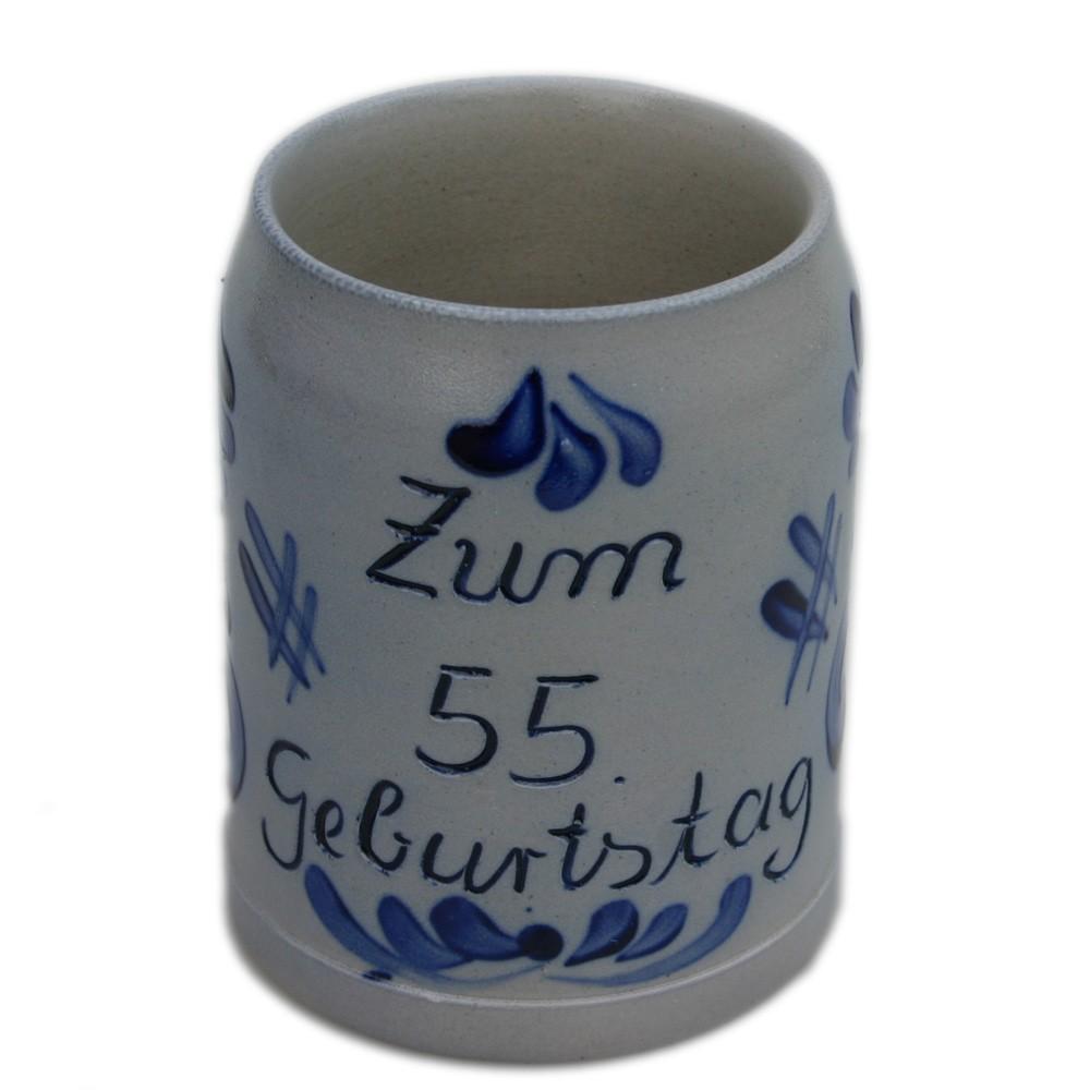 Steinzeug Bierkrug Zum 55. Geburtstag 0,5l