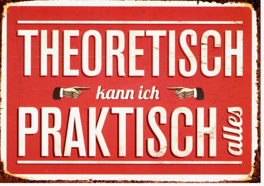 VintageArt Postkarte Großformat Spassig - Motiv: Theoretisch Veredelung