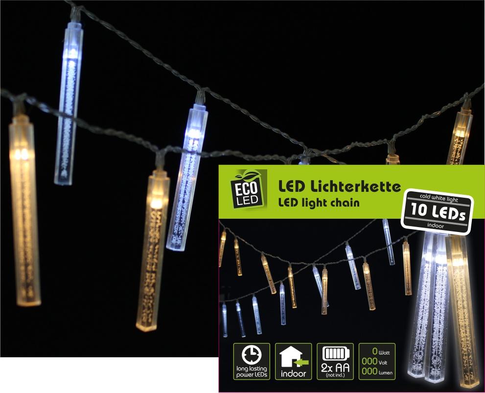 LED Lichterkette Stäbchen, Kunststoff 10 LED